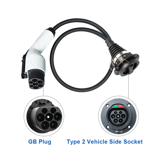 EVTAURUS Typ 2 bis GBT EV -Adapter (IEC 62196 bis GB/T) Chinesische Elektrofahrzeuge an den Stationen vom Typ 2 aufladen