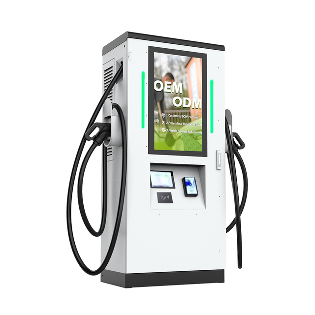60 kW 90 kW 120 kW DC Werbebildschirm EV -Ladegerät Commercial OCPP1.6J Ethernet/4G DC Elektrische EV -Auto Ladegerät EV DC Ladestation
